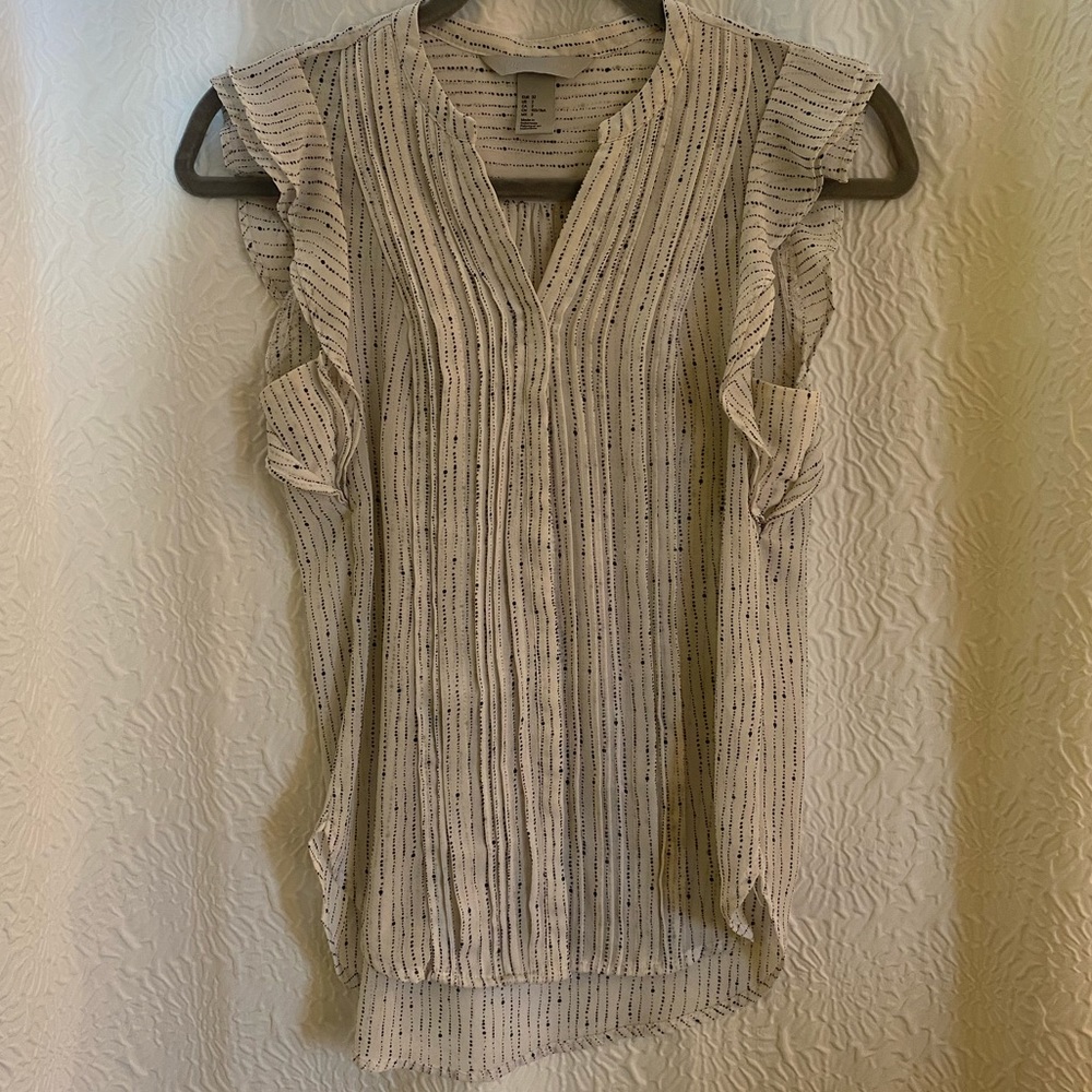 Black and White Blouse